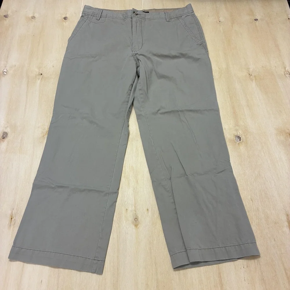 Y2K Baggy Old Navy Pants Mens 36x30 Gray Khakis Relaxed Loose Fit Straight Leg
